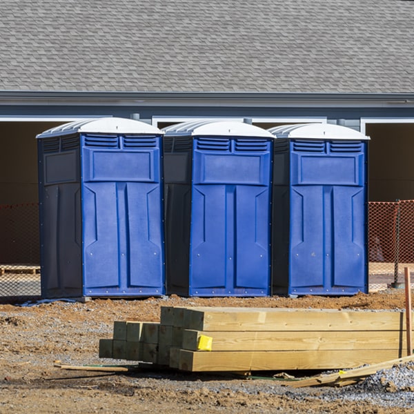 how often are the portable toilets cleaned and serviced during a rental period in Kent